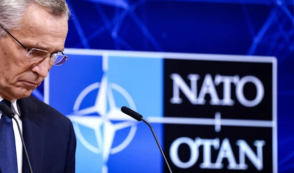 NATO Secretary-General Jens Stoltenberg speaking at a news conference  (AFP via Getty Images)