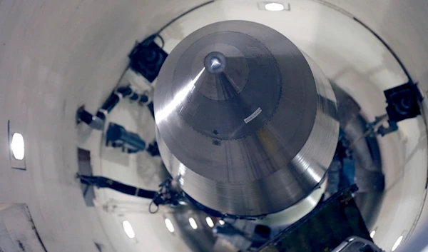 In this file photo taken June 25, 2014, an inert Minuteman 3 missile is seen in a training launch tube at Minot Air Force Base, N.D. (AP)