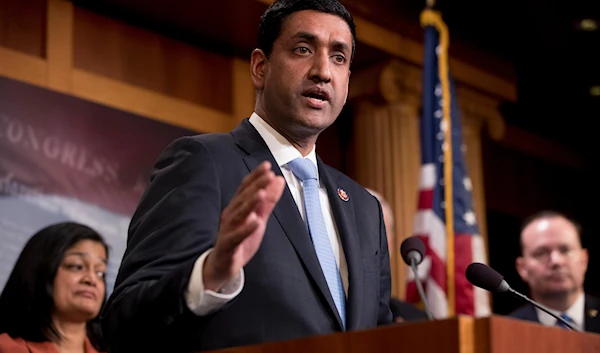 Rep. Ro Khanna, D-Calif., speaks at a news conference on Capitol Hill in Washington, on January 30, 2019. (AP)