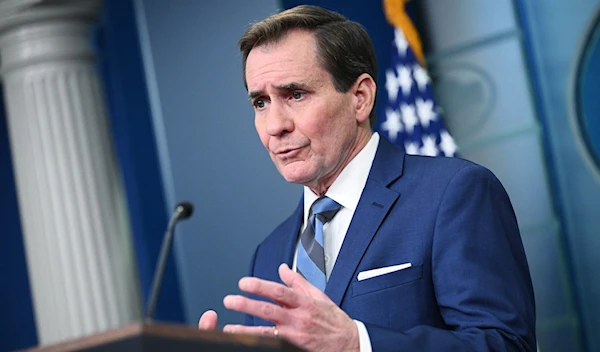 White House National Security Council spokesperson John Kirby speaks during the daily briefing at the the White House in Washington, on January 31, 2024. (AFP)