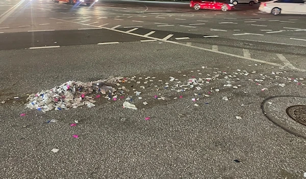 This photo provided by South Korea Defense Ministry, shows trash from a balloon presumably sent by North Korea, in Seoul, South Korea, Wednesday, May 29, 2024. (AP)