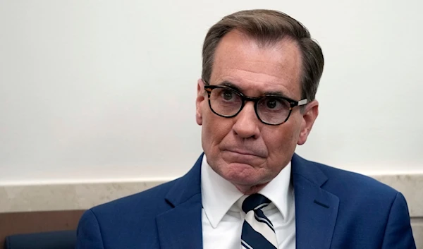 White House national security communications advisor John Kirby waits to speak during the daily briefing at the White House in Washington, Friday, May 17, 2024. (AP Photo/Susan Walsh)