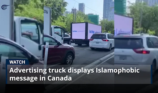 Advertising truck displays Islamophobic message in Canada