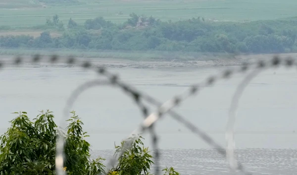 DPRK's military guard post is seen in Paju, South Korea, Friday, June 21, 2024. (AP)