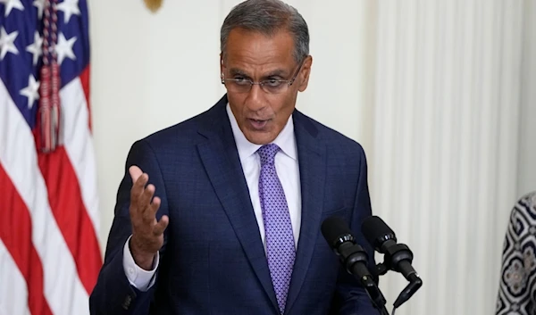 Deputy Secretary of State Richard Verma speaks at an event with first lady Jill Biden for the 2023 International Medal of Arts, in the East Room of the White House, Wednesday, Sept. 13, 2023 (AP)