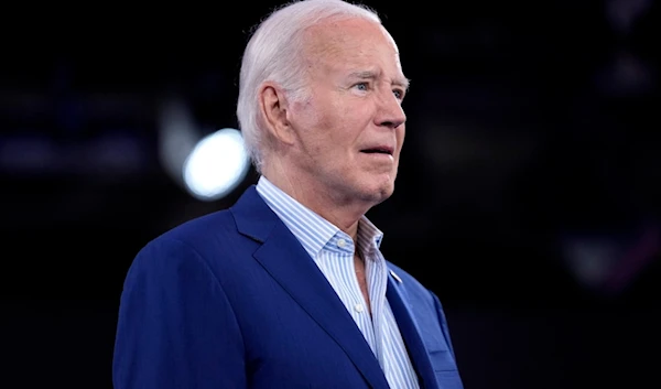 President Joe Biden prepares to speak at a campaign rally, Friday, June 28, 2024, in Raleigh, N.C. (AP Photo/Evan Vucci)