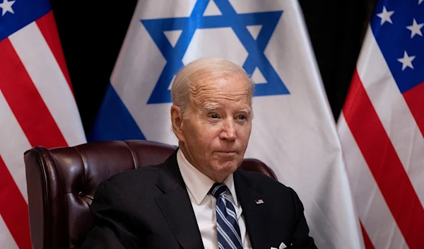 US President Joe Biden in Tel Aviv on October 18, 2023 (AFP)