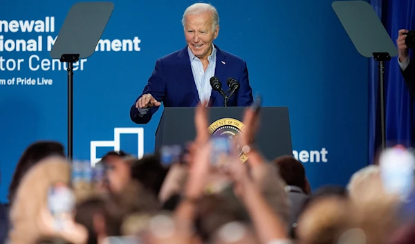 President Joe Biden speaks during the grand opening ceremony for the Stonewall National Monument Visitor Center, Friday, June 28, 2024, in New York. (AP)