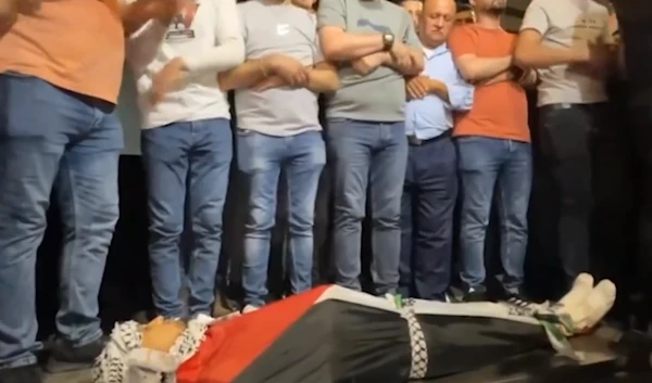 From the funeral of Martyr Motaz al-Nabulsi, 28, June 4, 2024 (Screengrab)