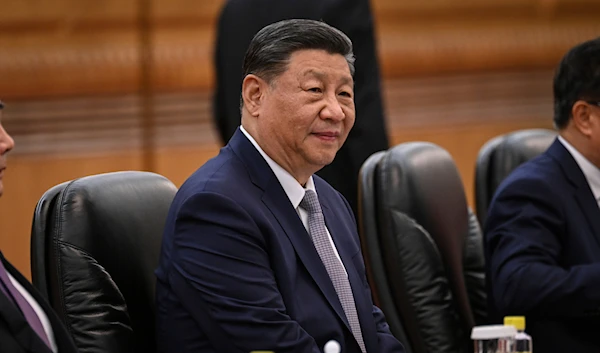 China's President Xi Jinping attends a bilateral meeting at the Great Hall of the People in Beijing, Friday, June 28, 2024. (Pool/AP)