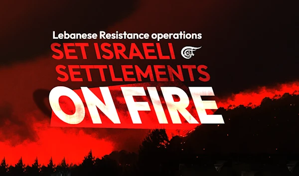 Lebanese Resistance operations set Israeli settlements on fire