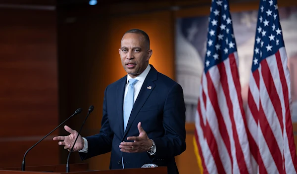 House Minority Leader Hakeem Jeffries, D-N.Y., meets with reporters at his weekly news conference, at the Capitol in Washington, Tuesday, June 4, 2024. (AP)