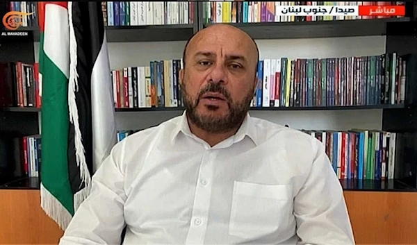 Hamas' representative in Lebanon, Ahmad Abdel Hadi, in an interview with Al Mayadeen, June 8, 2024 (Screengrab)