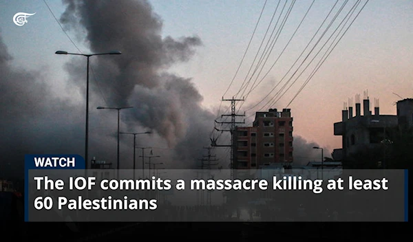 The IOF commits a massacre killing at least 60 Palestinians