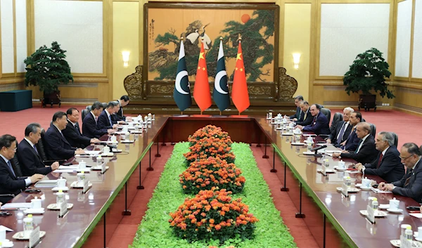 President Xi Jinping met with Pakistani Prime Minister Shehbaz Sharif at the Great Hall of the People in Beijing on Friday.