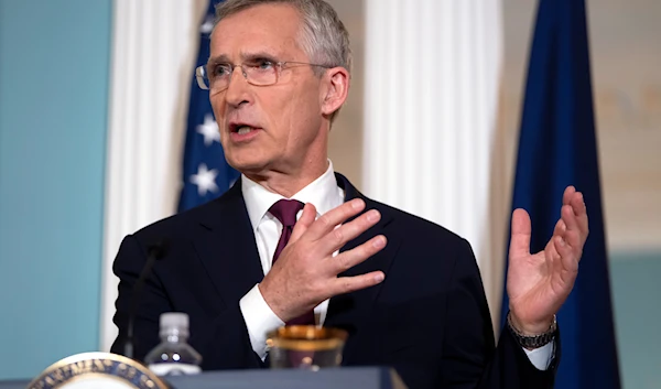 NATO Secretary General Jens Stoltenberg speaks during a joint news conference with Secretary of State Antony Blinken at the State Department, on June 18, 2024, in Washington. (AP)