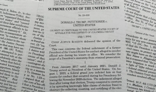 US Supreme Court says Trump immune from prosecution for official acts