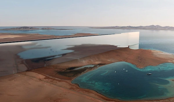 Mirror-encased skyscrapers in the area known collectively as The Line, at the planned Neom city in Saudi Arabia, unveiled by Crown Prince Mohammed bin Salman on July 25, 2022. (Neom.com)