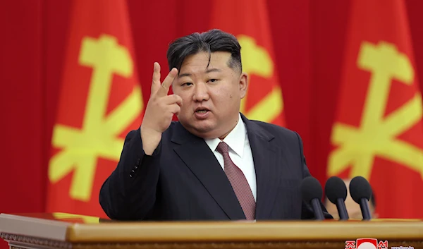 North Korean leader Kim Jong Un delivers a speech during a meeting of Central Committee of the Workers' Party of Korea held from June 28 until July 1, in Pyongyang, DPRK. (AP)