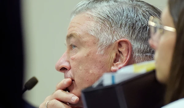 Actor Alec Baldwin attends his trial for involuntary manslaughter for the 2021 fatal shooting of cinematographer Halyna Hutchins, July 12, 2024, at Santa Fe County District Court in Santa Fe, New Mexico (AP)