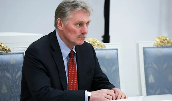 Kremlin spokesman Dmitry Peskov attends a meeting of Russian President Vladimir Putin with the new cabinet members at the Kremlin in Moscow, Russia, Tuesday, May 14, 2024. (AP)