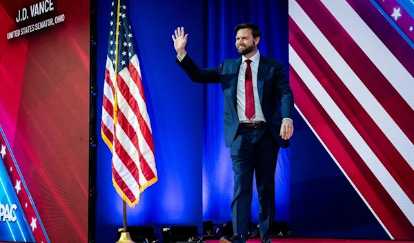 Republican vice presidential candidate Sen. JD Vance, R-Ohio, is pictured  during an election night watch party in Cincinnati, Ohio, on May 3, 2022.