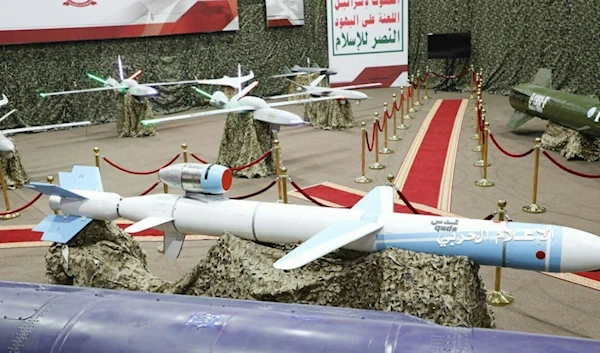 An image showing various types of Yemeni unmanned aircrafts displayed during an exhibition. (Yemeni Military Media)