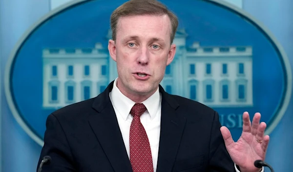 White House national security adviser Jake Sullivan speaks during the daily briefing at the White House in Washington, May 22, 2024. (AP)