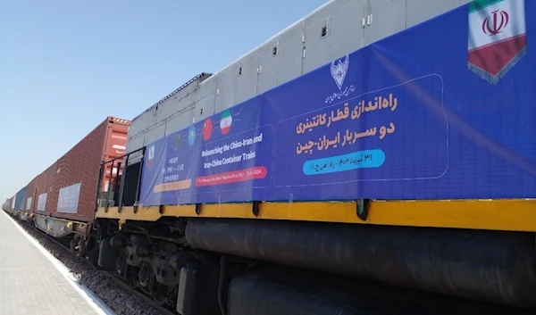 China-Iran and Iran-China container trains have been relaunched in the Aprin Dry Port, located in Islamshahr, southern Tehran. (IRNA)