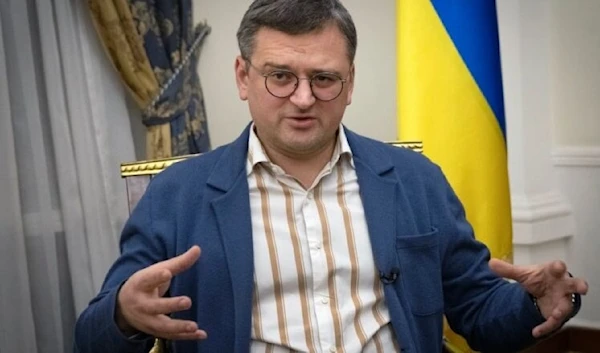 Ukrainian Foreign Affairs Minister Dmytro Kuleba speaks during an interview with The Associated Press in Kyiv, Ukraine's capital, on December 26, 2022. (AP)