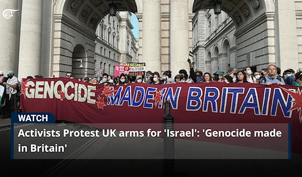 Activists Protest UK arms for 'Israel': 'Genocide made in Britain'