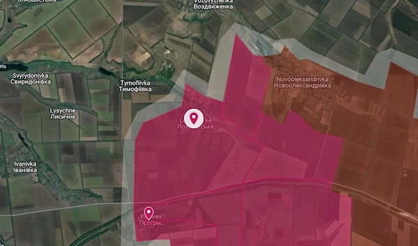 The city of Lozuvatske was captured by Russian forces on July 27, 2024. (Screengrab from Google Maps)