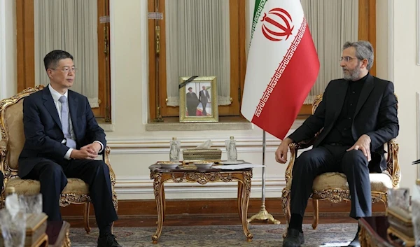 Iran’s Acting Foreign Minister Ali Bagheri Kani meets with Chinese Ambassador to Tehran Zong Peiwu in Tehran, Iran, July 27, 2024. (IRNA)