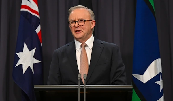 Australian Prime Minister Anthony Albanese addresses the media at Parliament House in Canberra, Monday, June 17, 2024. (AP)