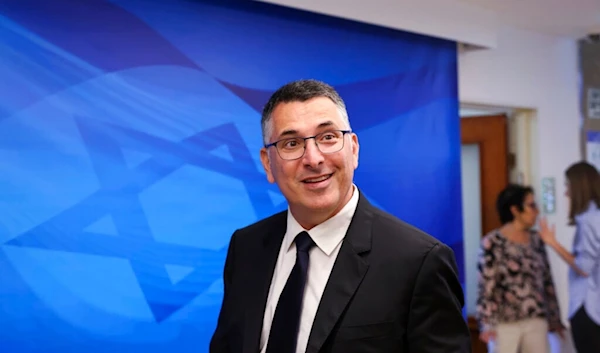 Israeli Minister of Justice Gideon Saar arrives for the first weekly cabinet meeting of the new government in Jerusalem, Sunday, June 20, 2021. (AP)