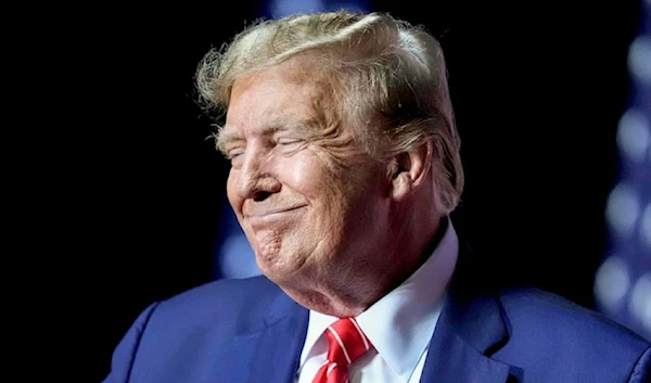 Republican presidential candidate former president Donald speaks at a campaign rally Saturday March 9, 2024, in Rome Ga. (AP)