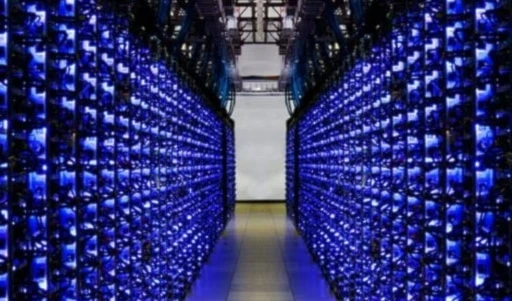 A Google data centre, which requires significant energy for cooling to ensure it runs as efficiently as possible. (Google/Rex)