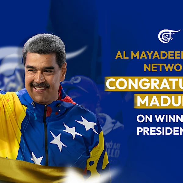 Al Mayadeen Media Network congratulates Maduro on winning Presidency