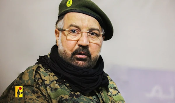 Hezbollah senior commander Fouad Shokor in an undated photograph released by the Islamic Resistance's military media