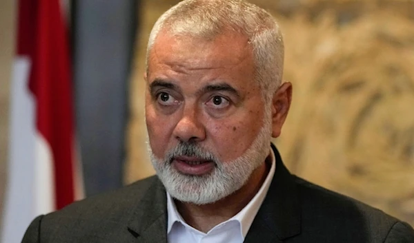 Ismail Haniyeh, leader of the Palestinian Resistance movement, Hamas, in Beirut, Lebanon, June 28, 2021. (AP)