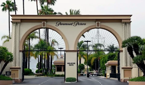 The main gate to Paramount Studios is seen on Melrose Avenue in Los Angeles, July 8, 2015. (AP)