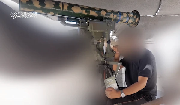 Al-Qassam release footage destroying Israeli Namer APC with Red Arrow