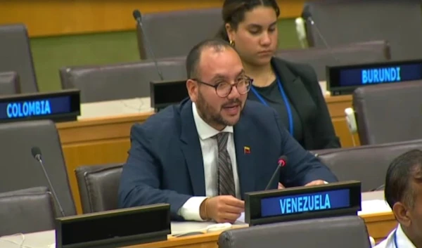 Venezuela's Deputy Envoy to the UN Perez Ayestara, seen here on June 20, 2024, at the UN. (X/ UNAOC)