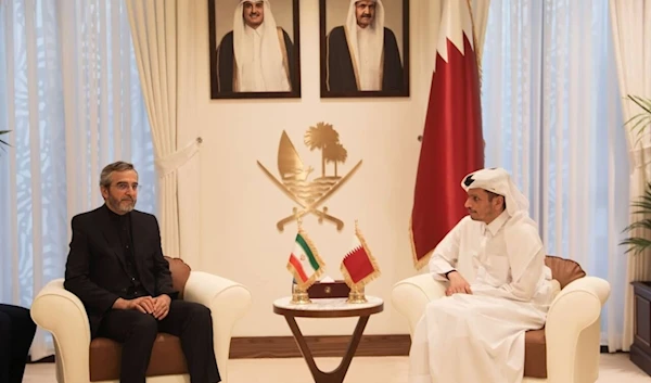 Iran's acting Foreign Minister Ali Bagheri Kani meets with Qatari Foreign Minister in Qatar, in June (Social Media)