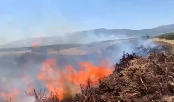 Fires rage in Safad area after large-scale rocket attack by Hezbollah