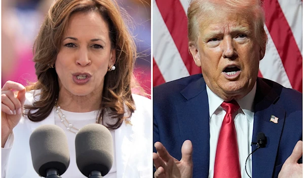 Vice President Kamala Harris, left, on Aug. 7, 2024 and Republican presidential candidate former President Donald Trump on July 31, 2024. (AP)