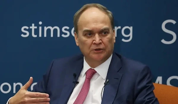 Russian Ambassador to the United States Anatoly Antonov speaks about US-Russian relations during a discussion at the Henry L. Stimson Center on March 4, 2019. (AFP)