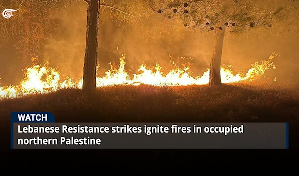 Lebanese Resistance strikes ignite fires in occupied northern Palestine