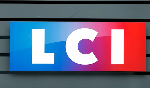 The logo France's information television LCI is pictured in Paris , Wednesday, Feb. 6, 2019. (AP Photo/Christophe Ena)