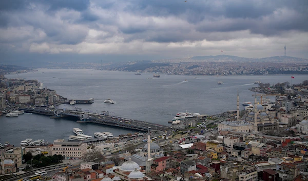 Ferris crosses the Bosphorus, in Istanbul, Wednesday, March 6, 2024. (AP)